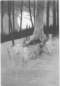 The Trolls Watch the Sleeping Goblin - Click for larger image